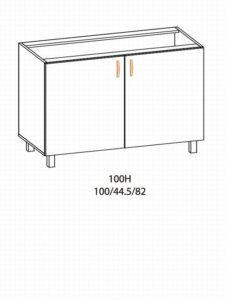 PAULA долен шкаф 100Н С ПЛОТ бреза